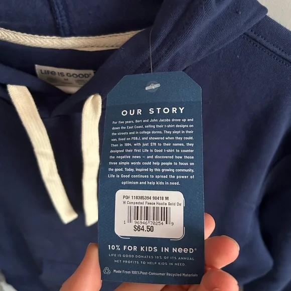 Life is Good hoodie NWT - Picture 3 of 3